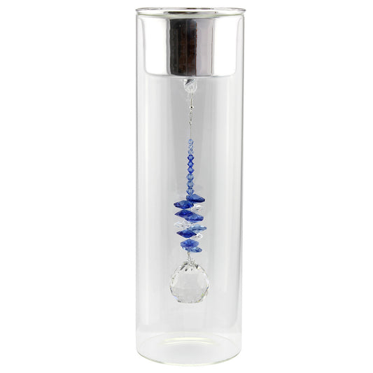 Crystal Suncatcher in Glass Candle Holder - Medium