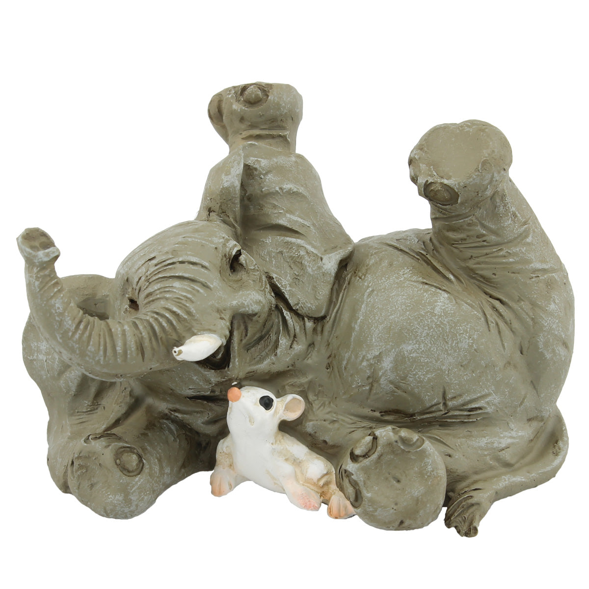Elephant with Mouse Figurine