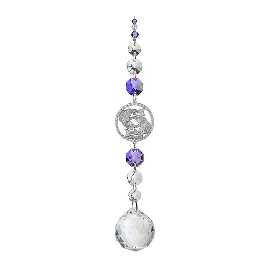 Pisces suncatcher on a chain with sphere drop