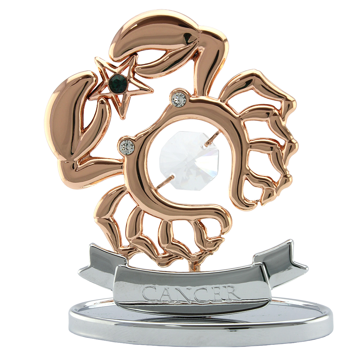 Crystocraft Cancer Zodiac Ornament with Bohemia Crystals