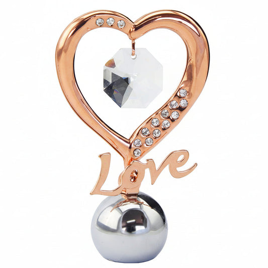 Crystocraft Heart Love Ornament with Bohemia Crystals