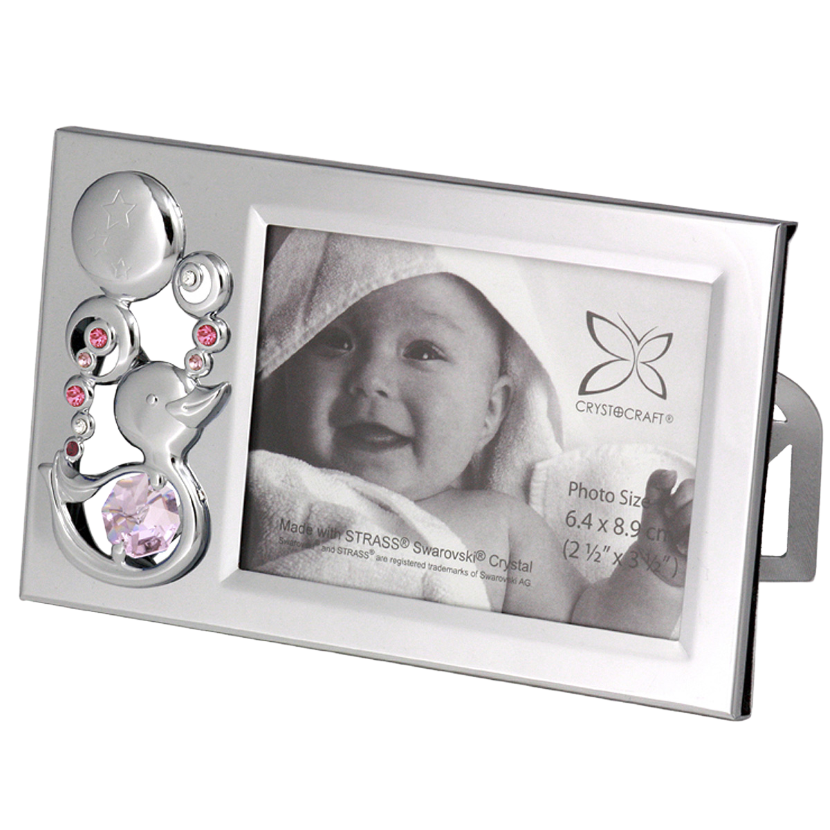 Crystocraft Duckling Baby Photo Frame Keepsake with Bohemia Crystals