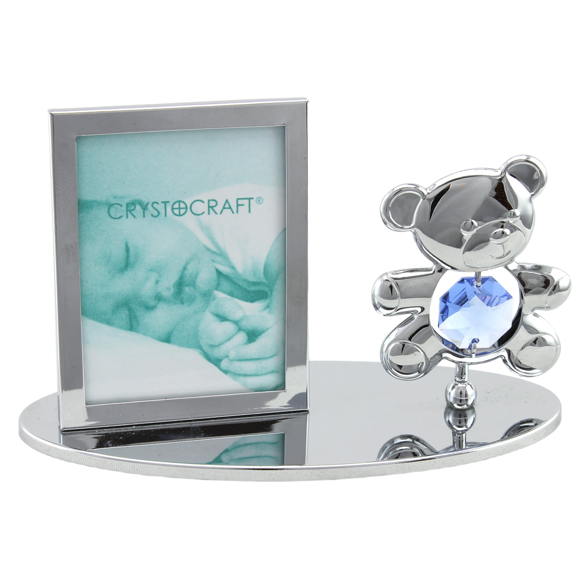 Crystocraft Teddy Bear Photo Frame with Bohemia Crystals