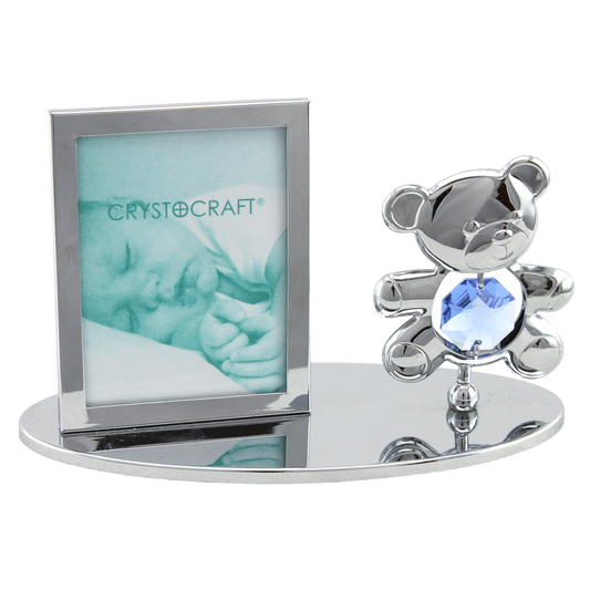 Crystocraft Teddy Bear Photo Frame with Bohemia Crystals