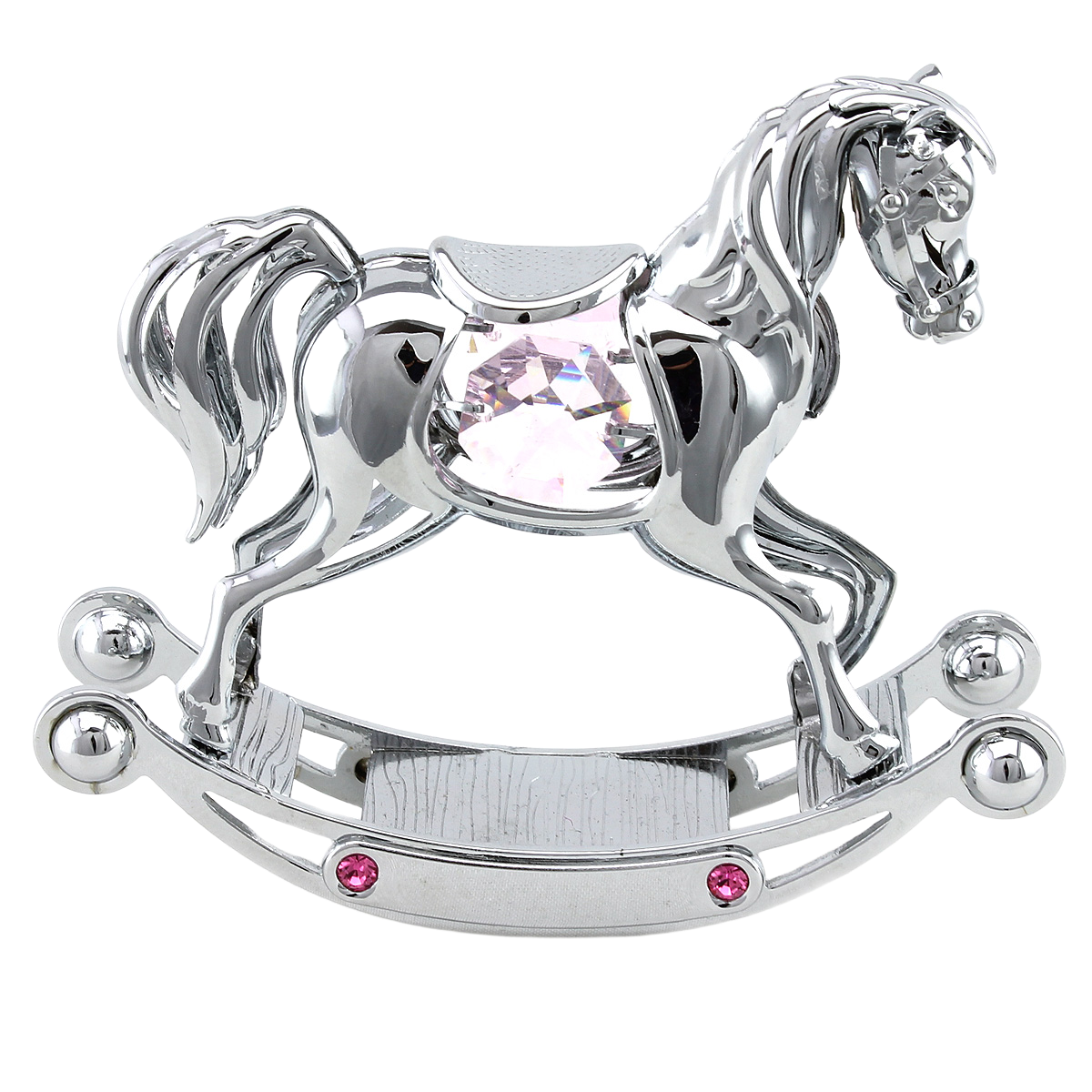 Crystocraft Rocking Horse Ornament with Bohemia Crystals