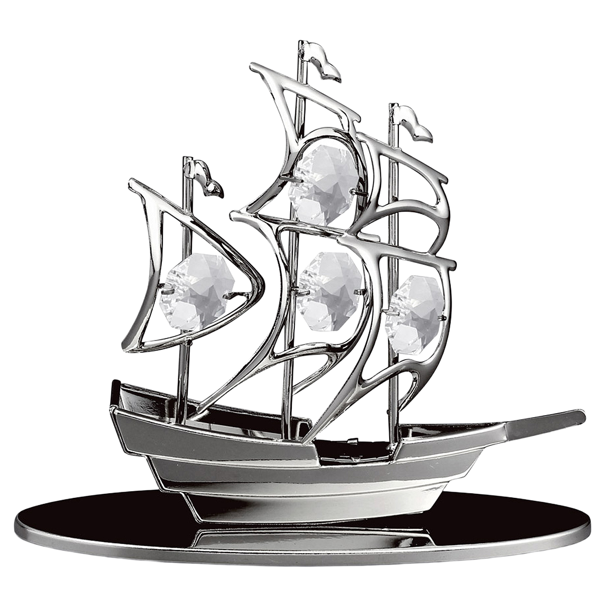 Crystocraft Sailboat Ornament with Bohemia Crystals