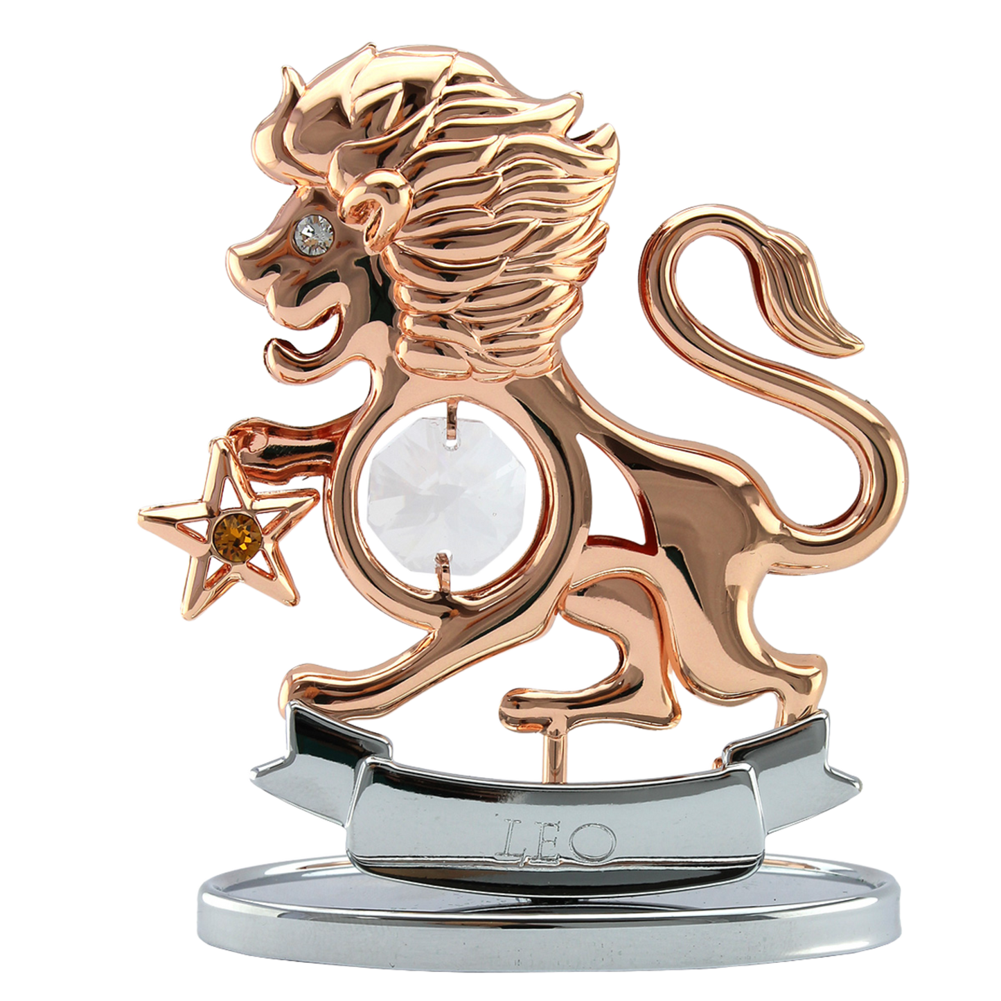Crystocraft Leo Zodiac Ornament with Bohemia Crystals
