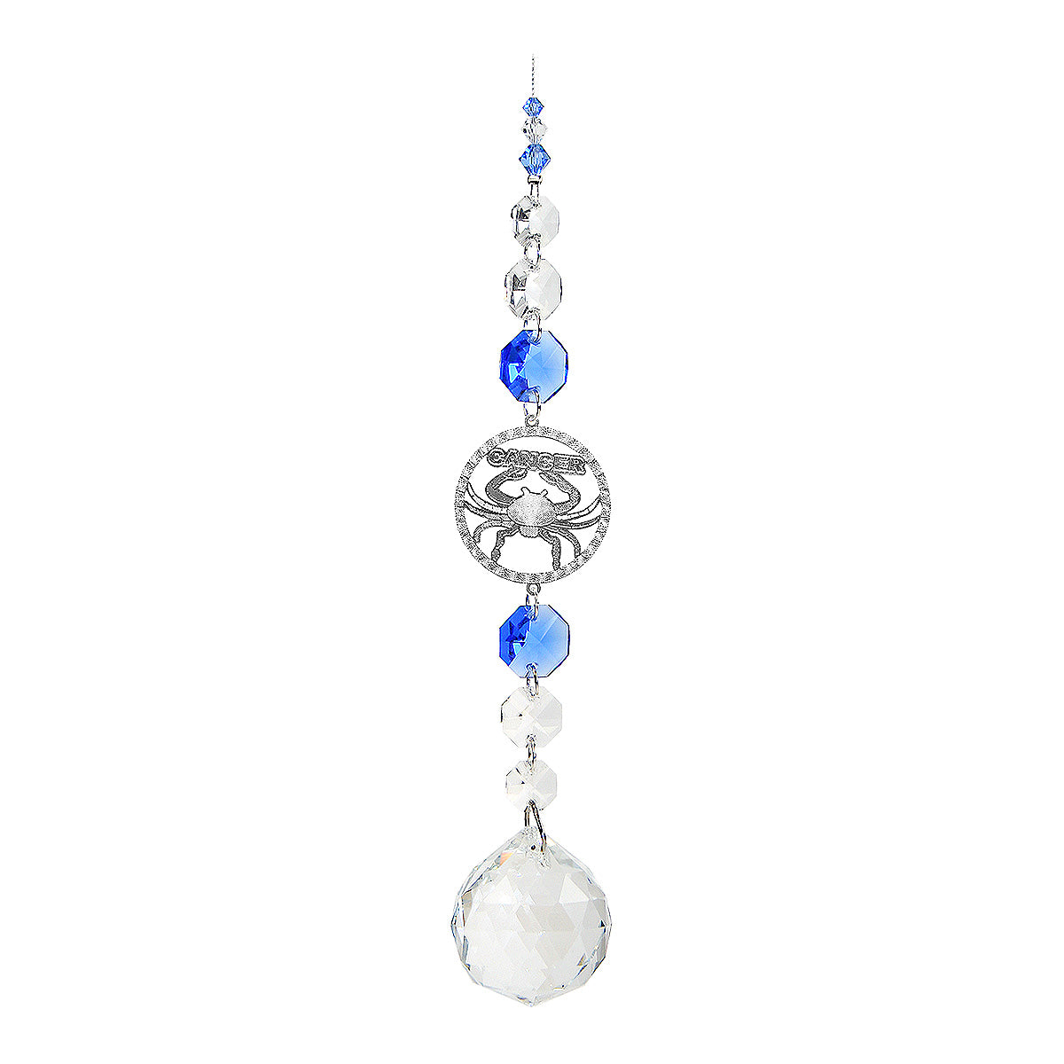 Cancer suncatcher on a chain with sphere drop