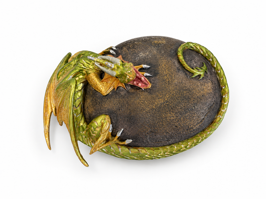 Single Dragon on Stone Figurine