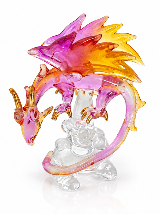 Pink and Yellow Curled Dragon