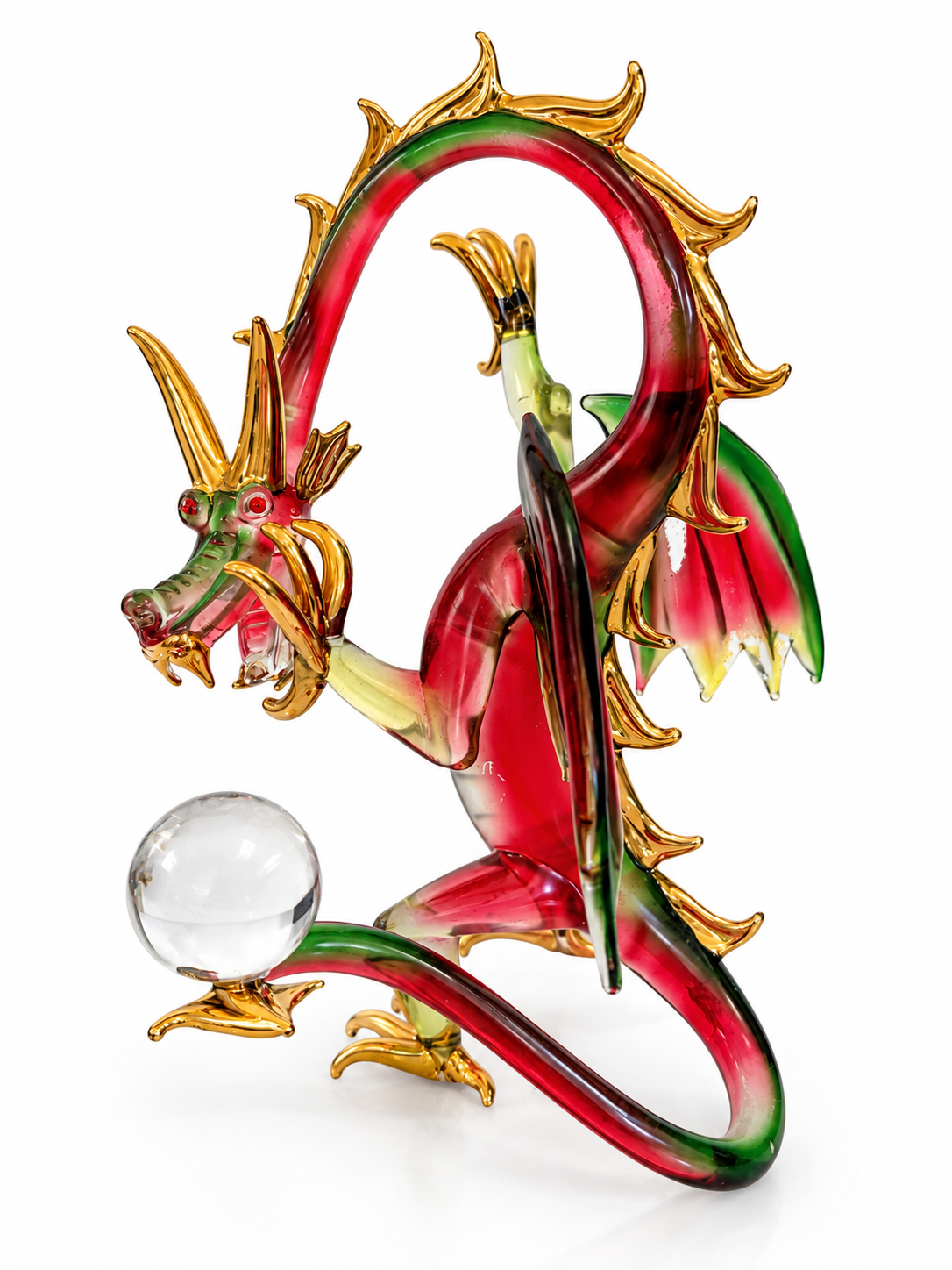 Standing Dragon with Crystal Ball