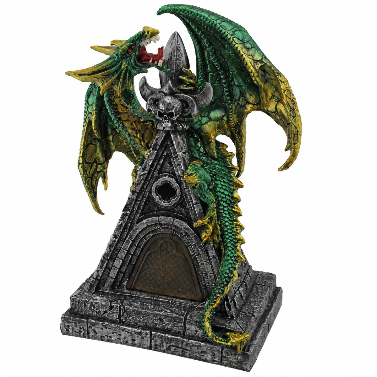 Dragon on Castle Roof Figurine