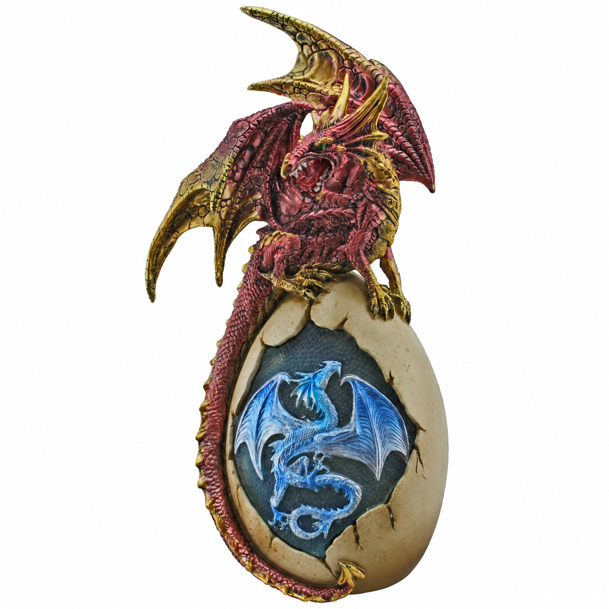 Dragon on Dragon Egg Figurine