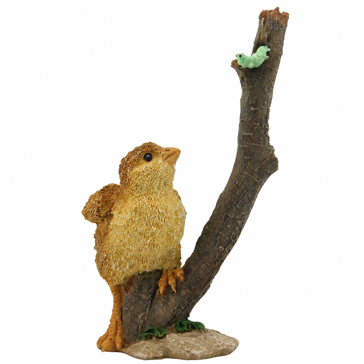 Chick with Worm Figurine