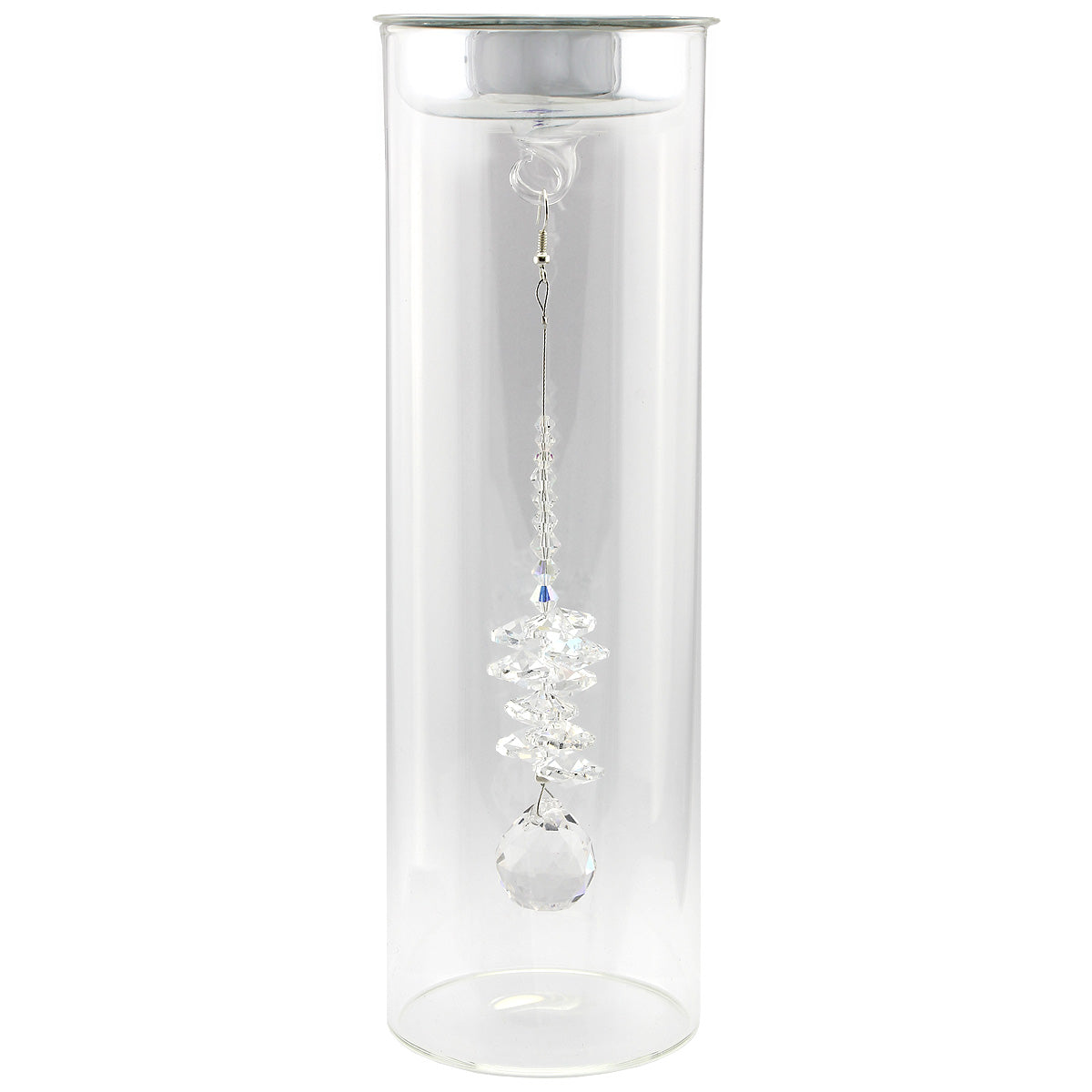 Crystal Suncatcher in Glass Candle Holder - Small