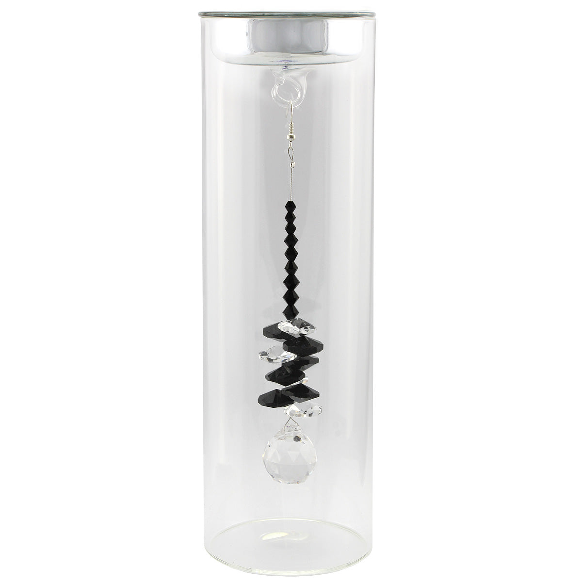 Crystal Suncatcher in Glass Candle Holder - Small