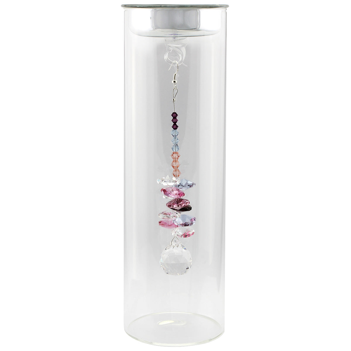 Crystal Suncatcher in Glass Candle Holder - Small
