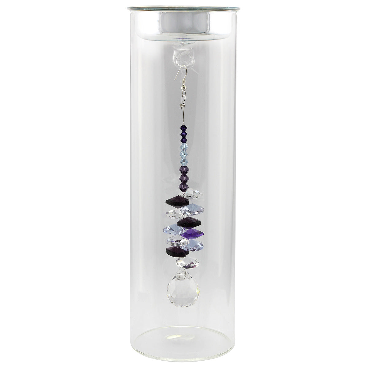 Crystal Suncatcher in Glass Candle Holder - Small