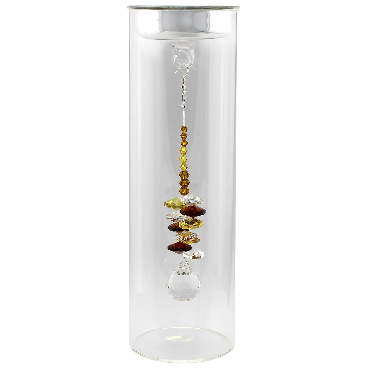 Crystal Suncatcher in Glass Candle Holder - Small