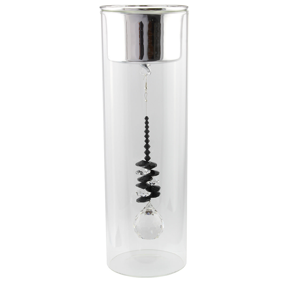 Crystal Suncatcher in Glass Candle Holder - Medium