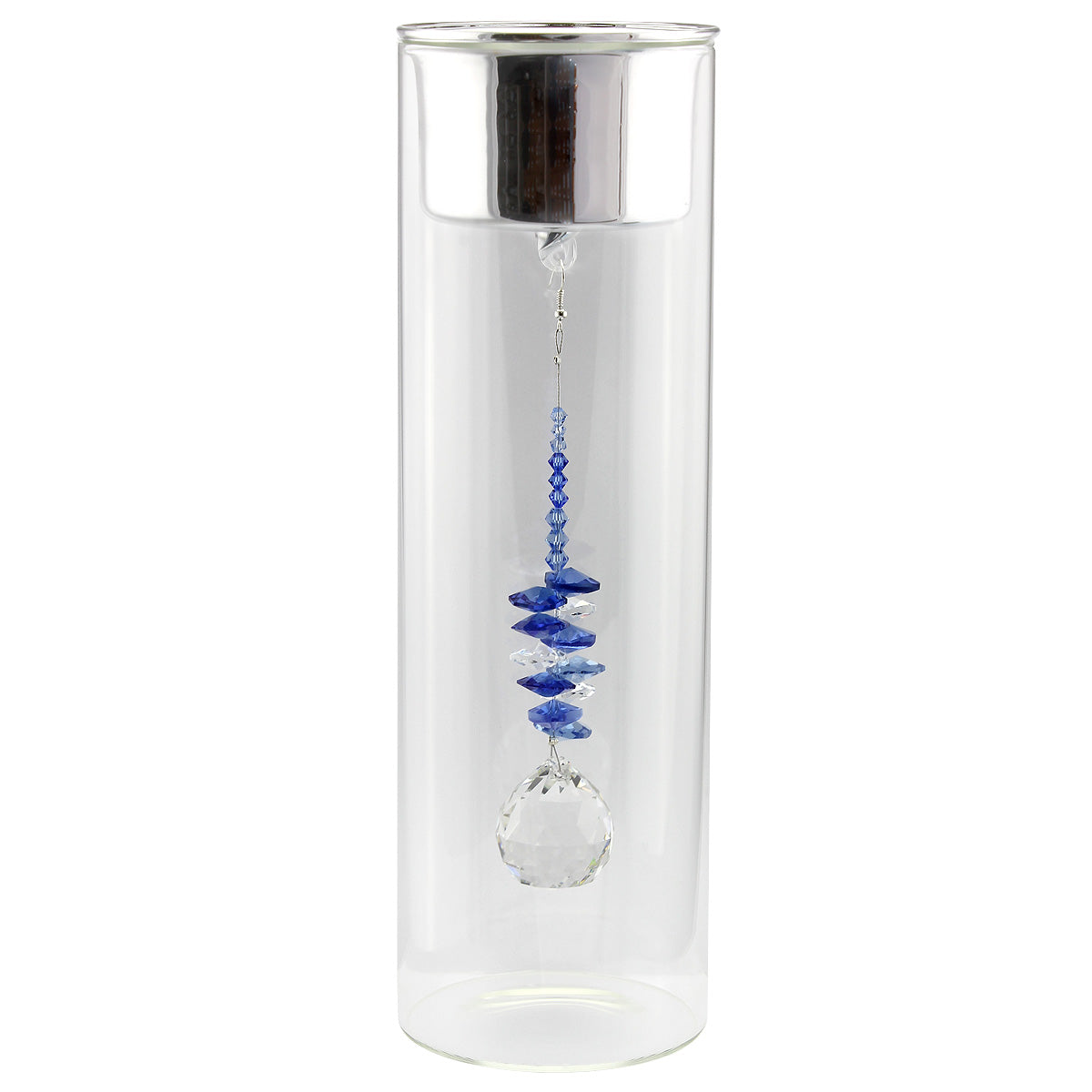 Crystal Suncatcher in Glass Candle Holder - Medium