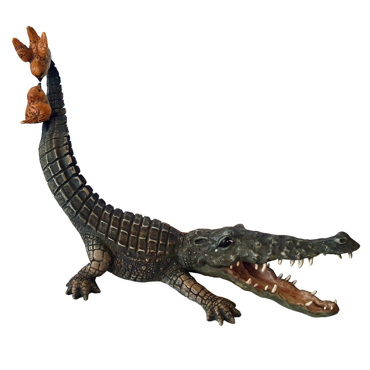 Crocodile with Birds on Tail