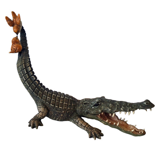 Crocodile with Birds on Tail