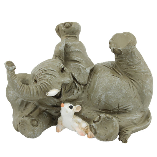 Elephant with Mouse Figurine