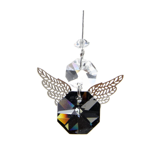 Little filigree angel AB octagon suncatcher