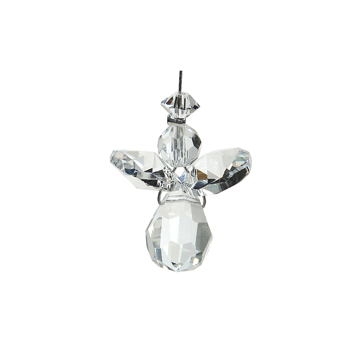 Tiny crystal clear drop angel suncatcher