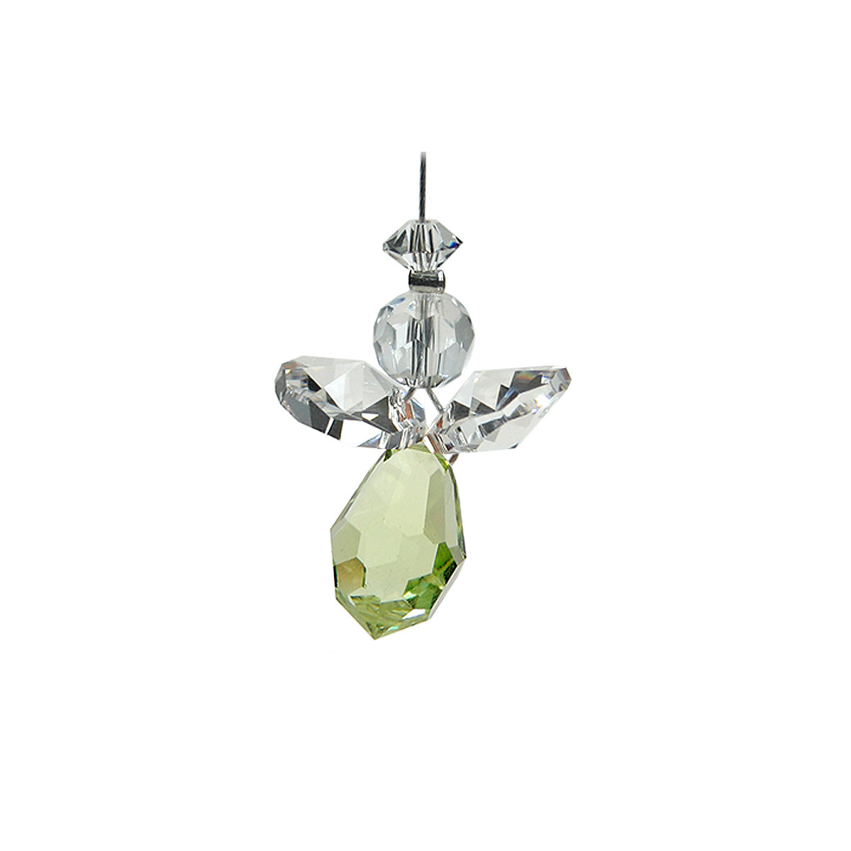 Tiny crystal jonquil drop angel suncatcher