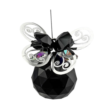 Filigree Butterfly Crystal Suncatcher with Coloured Sphere