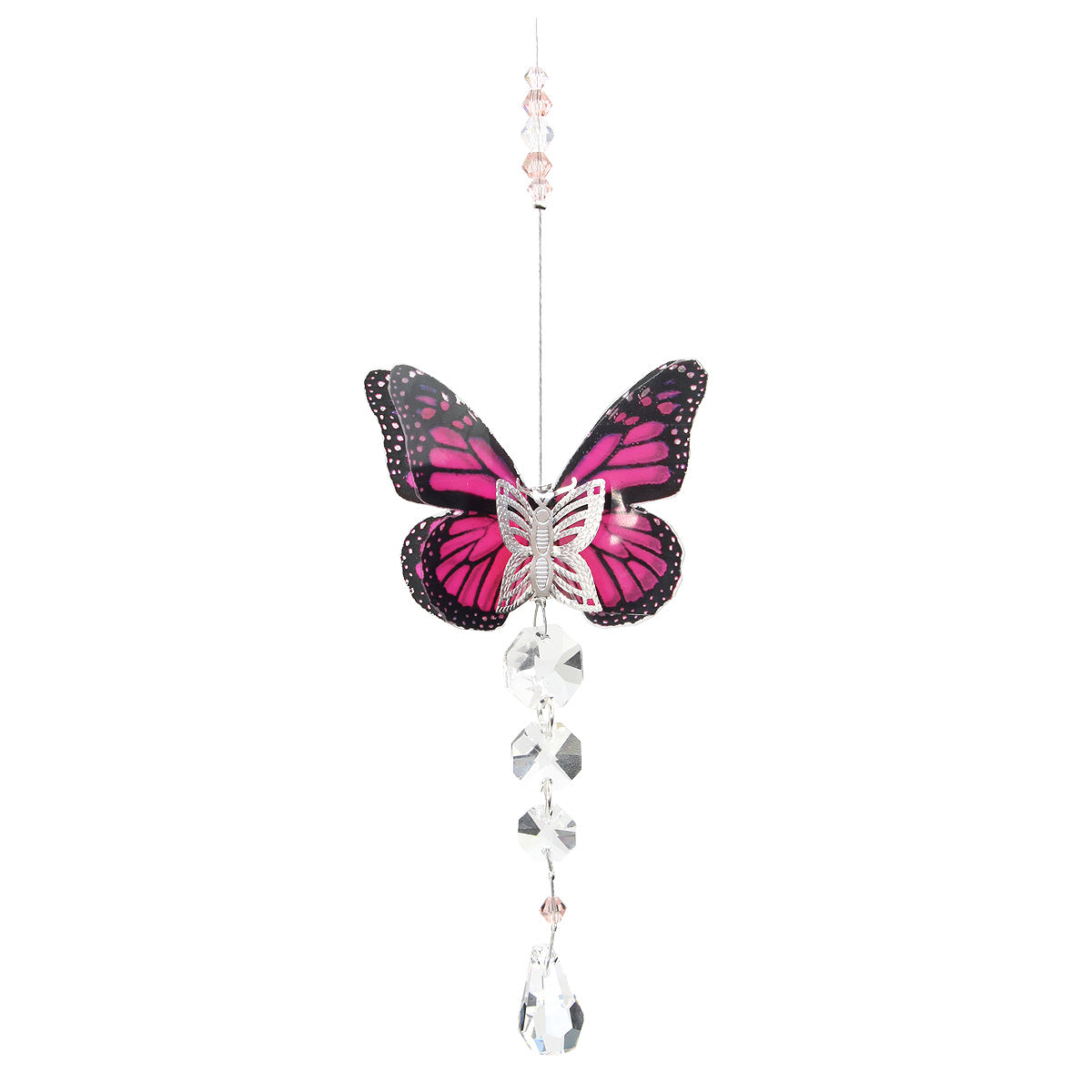Butterfly Chain Crystal Drop Suncatcher
