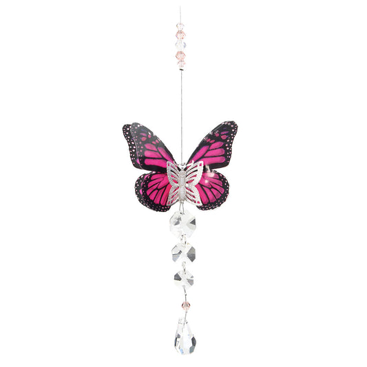 Butterfly Chain Crystal Drop Suncatcher