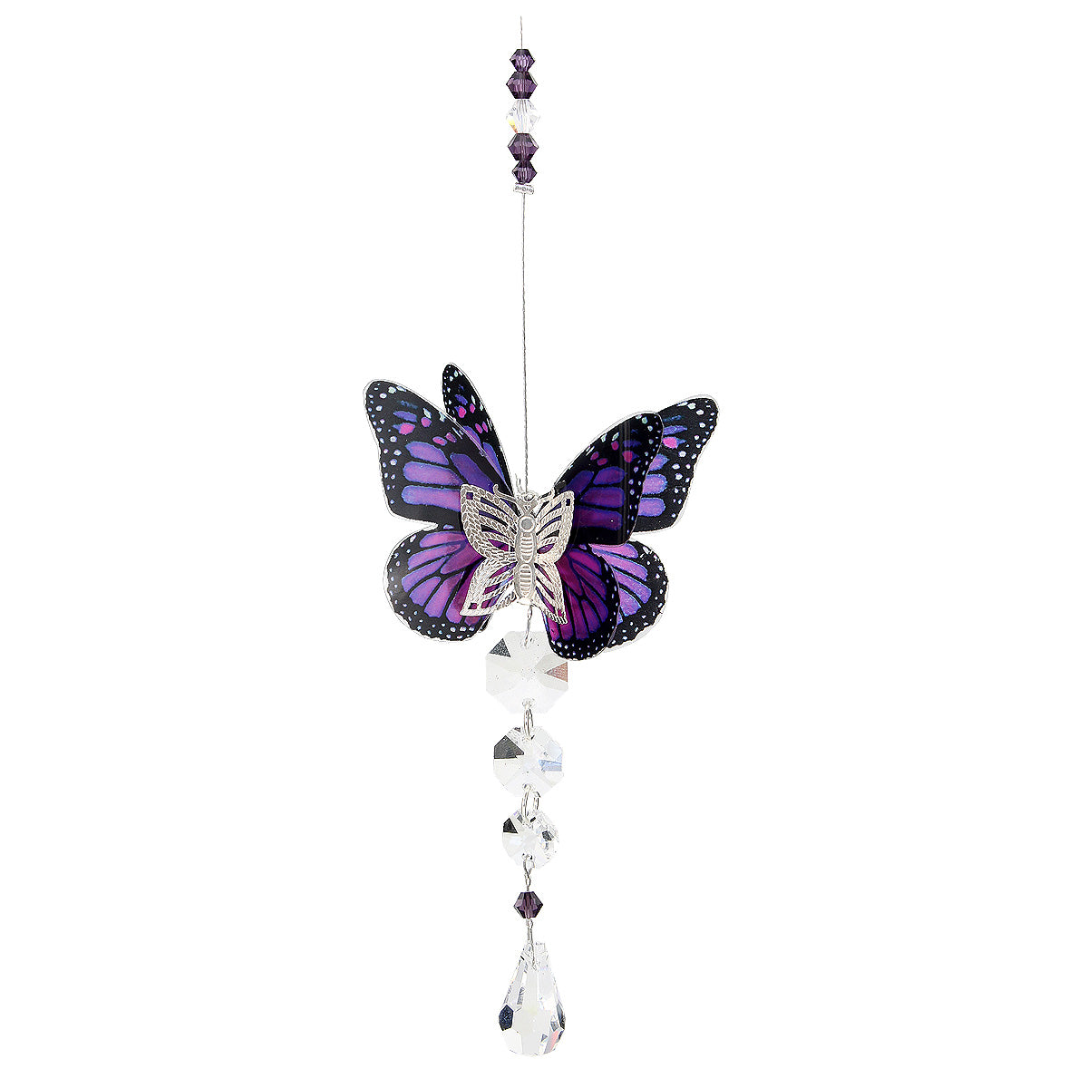 Butterfly Chain Crystal Drop Suncatcher