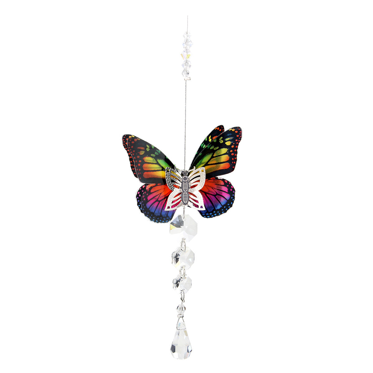 Butterfly Chain Crystal Drop Suncatcher