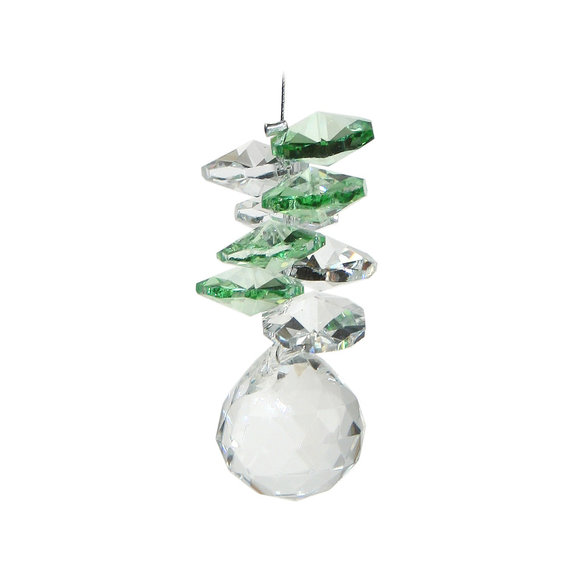 Mini Crystal Prism Cascade with Sphere Suncatcher