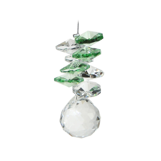 Mini Crystal Prism Cascade with Sphere Suncatcher