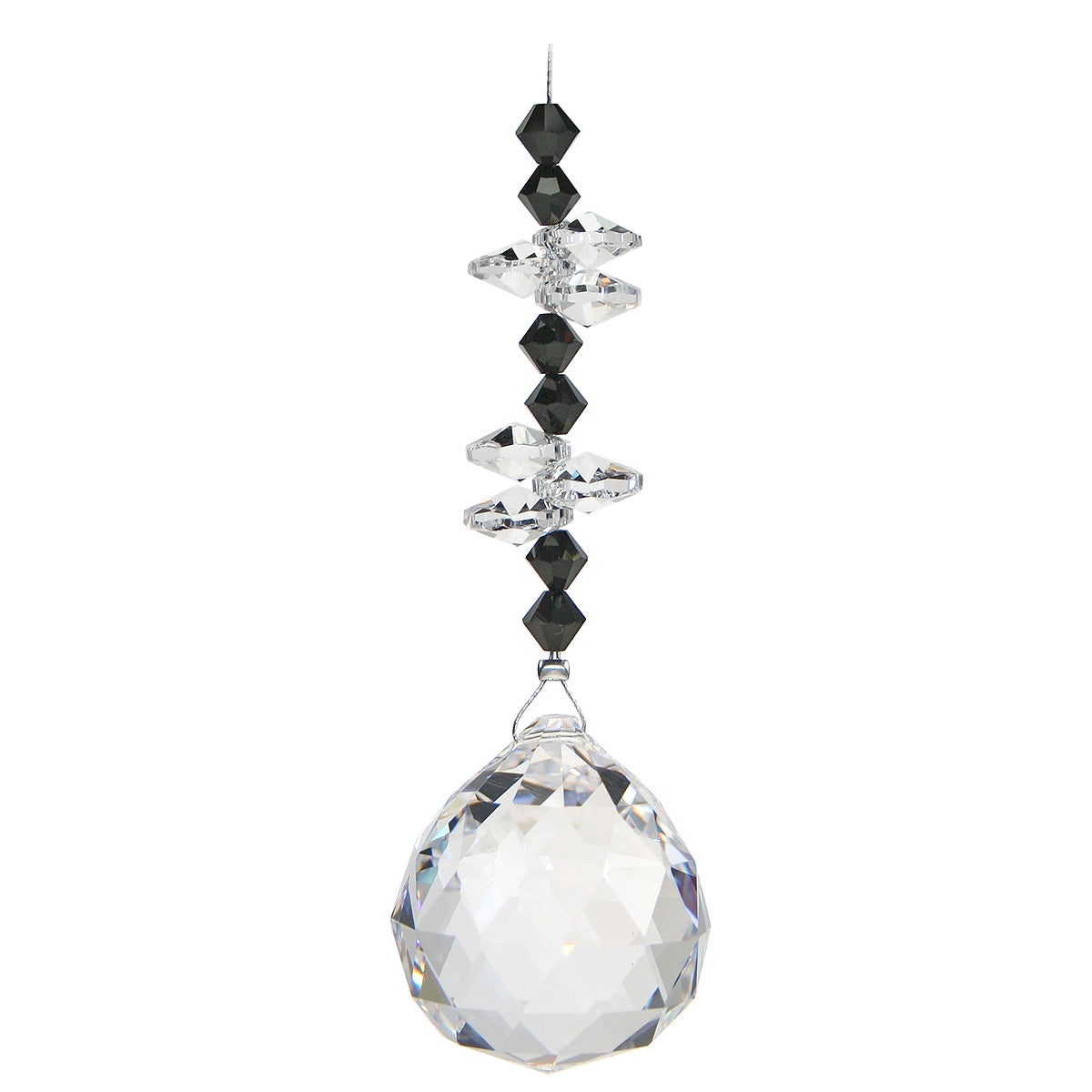 Crystal Beaded Prism with Sphere Suncatcher