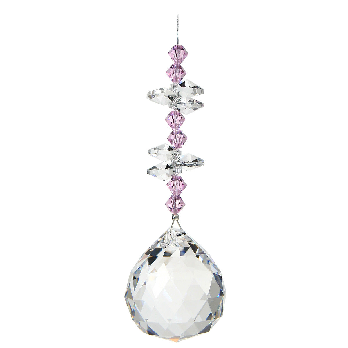 Crystal Beaded Prism with Sphere Suncatcher