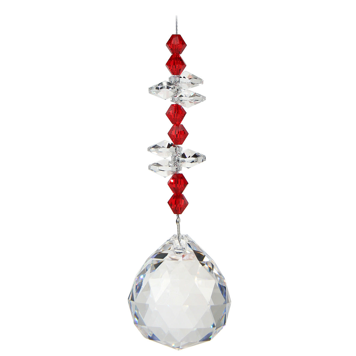 Crystal Beaded Prism with Sphere Suncatcher