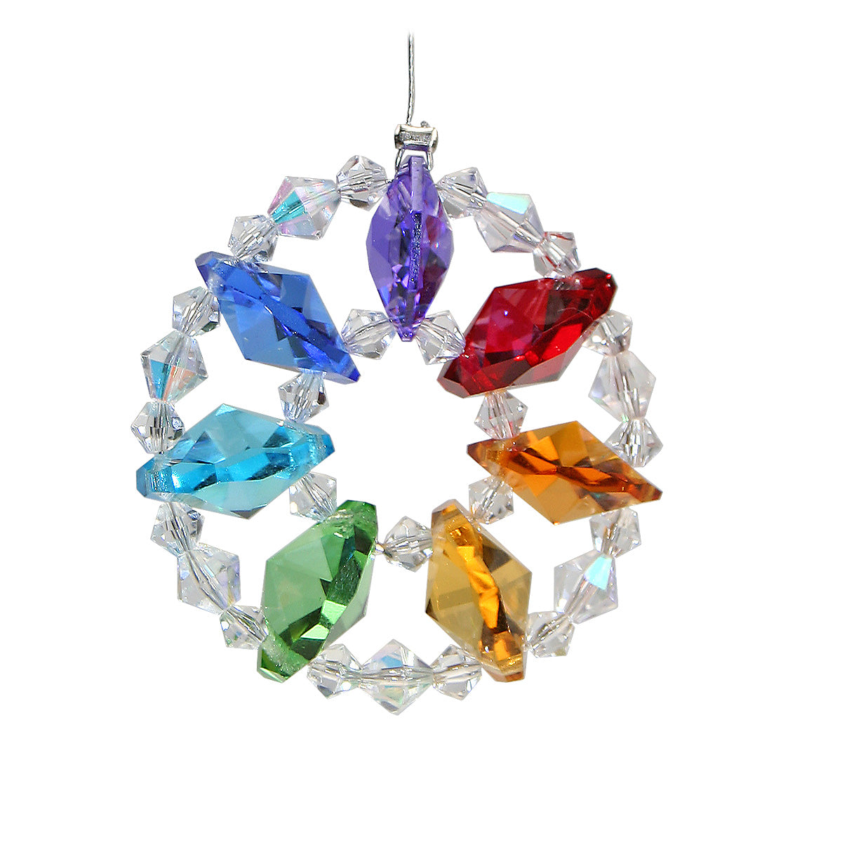 Chakra Crystal Circle Suncatcher