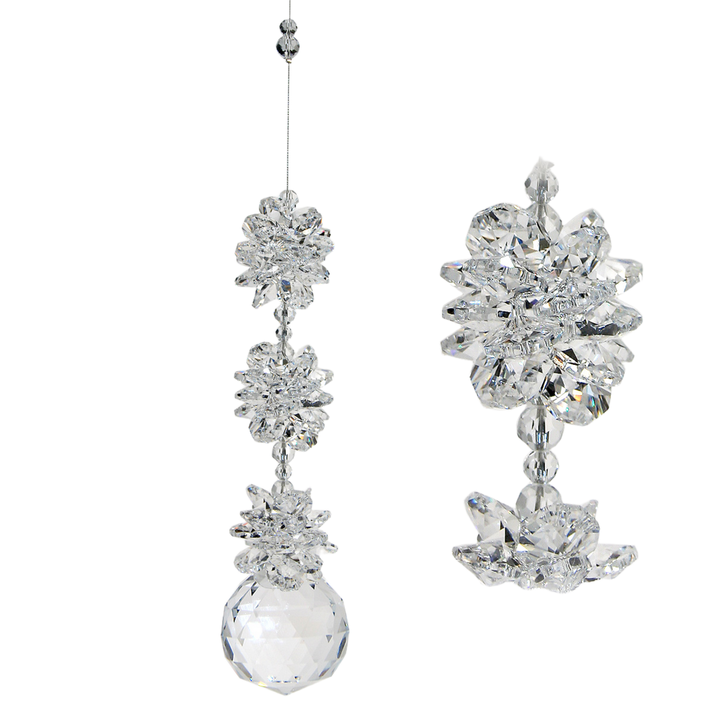 Crystal Luxe Cluster Suncatcher with Sphere