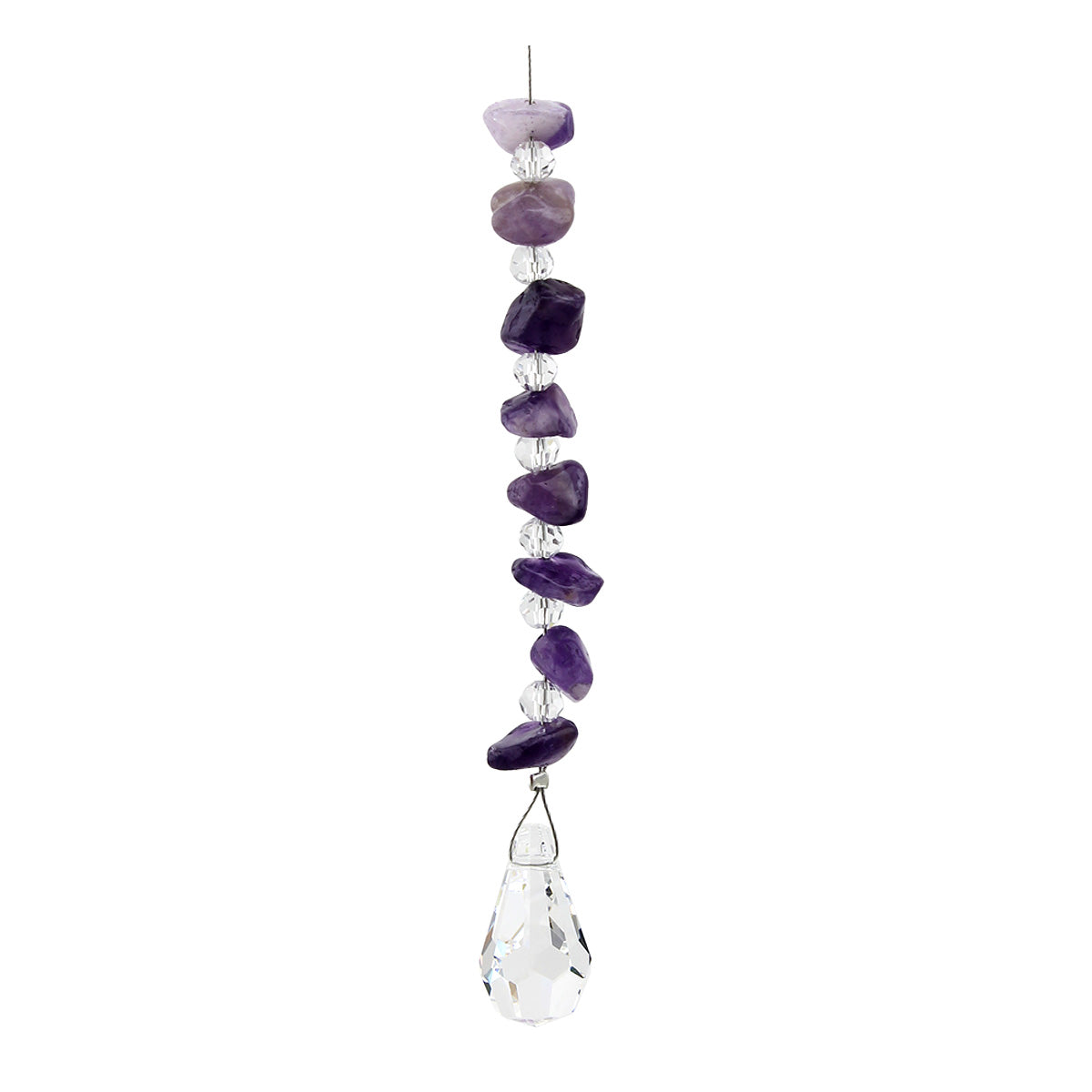 Gem Chip Crystal Suncatcher with Tear Drop