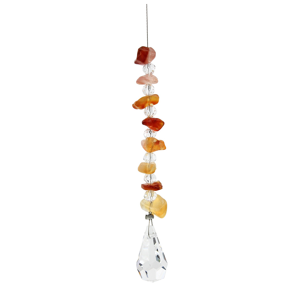 Gem Chip Crystal Suncatcher with Tear Drop
