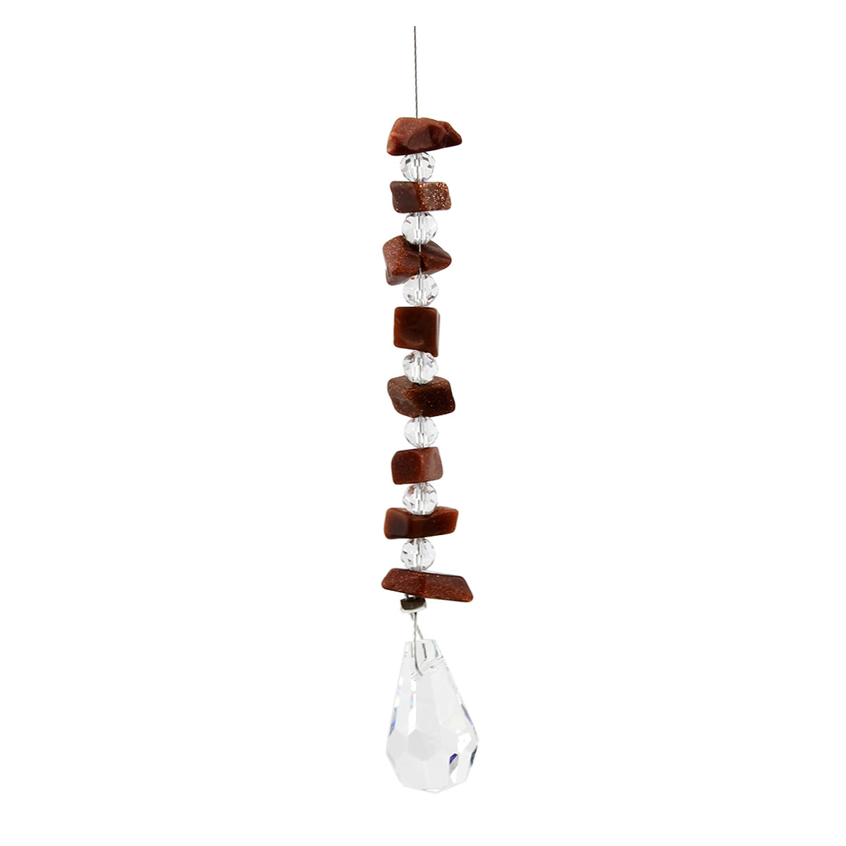 Gem Chip Crystal Suncatcher with Tear Drop