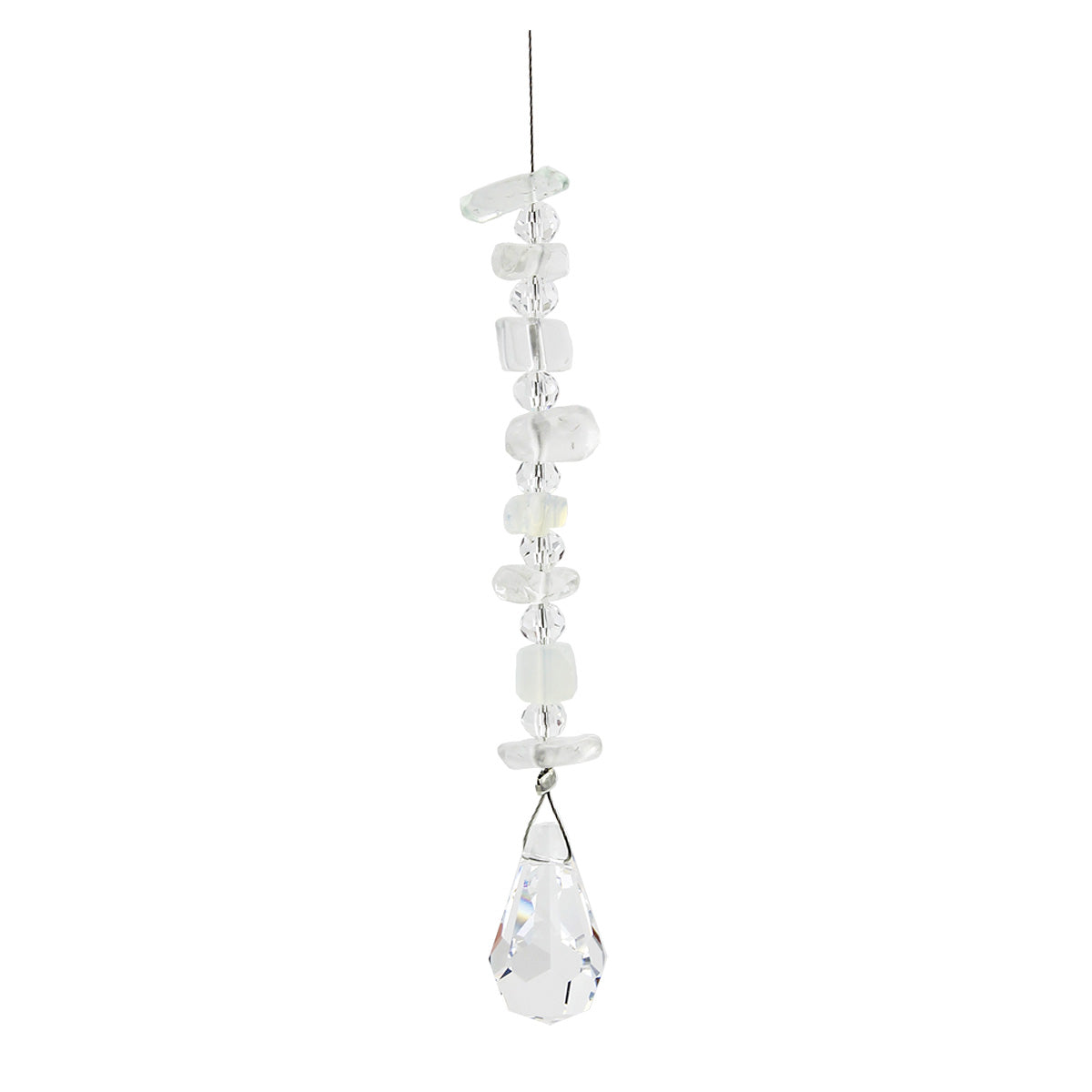 Gem Chip Crystal Suncatcher with Tear Drop