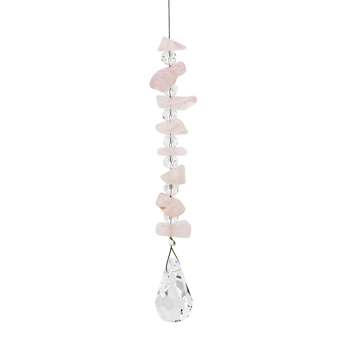 Gem Chip Crystal Suncatcher with Tear Drop