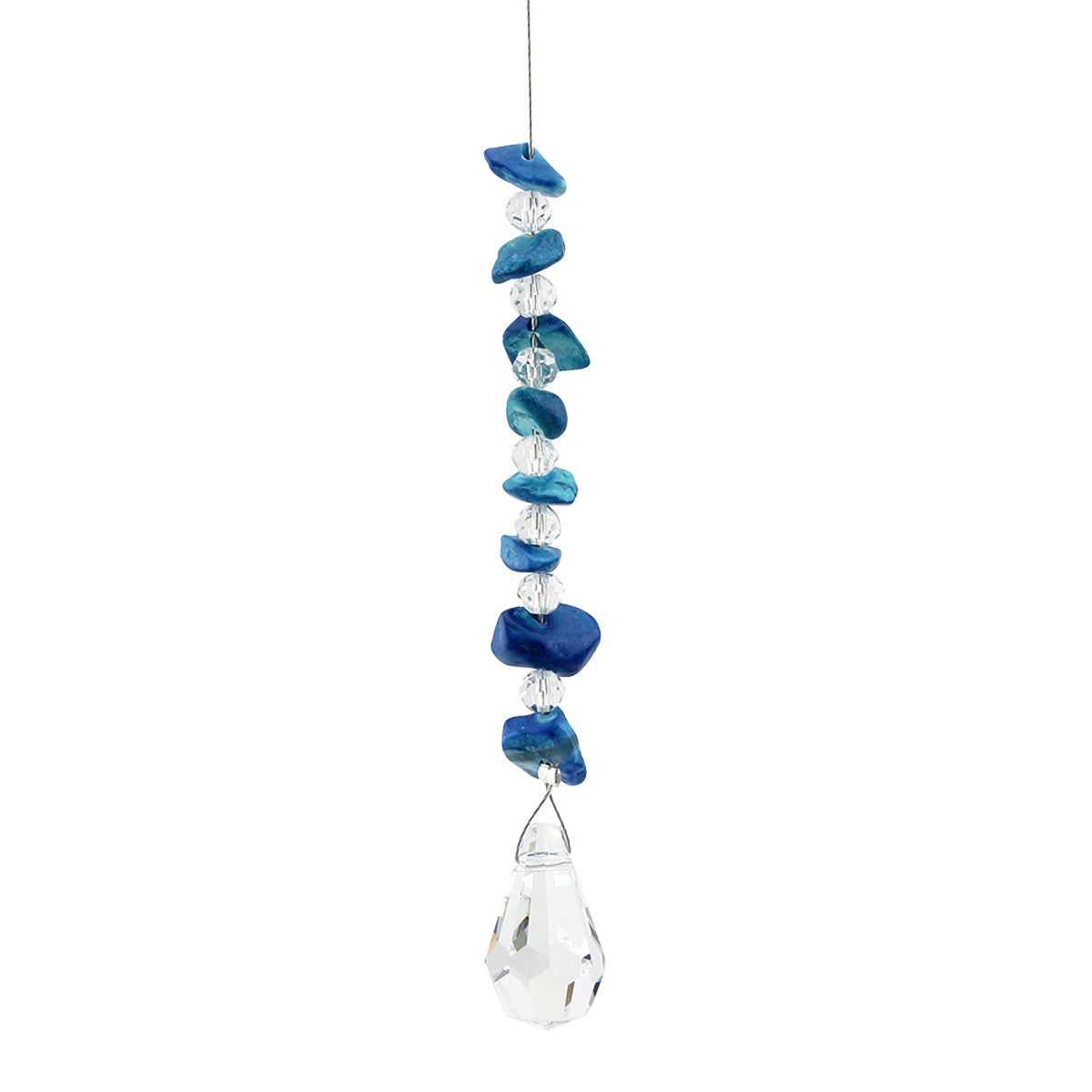Gem Chip Crystal Suncatcher with Tear Drop