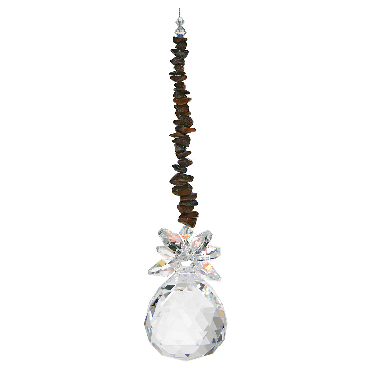 Gem Chip Crystal Cluster Suncatcher with Sphere Drop